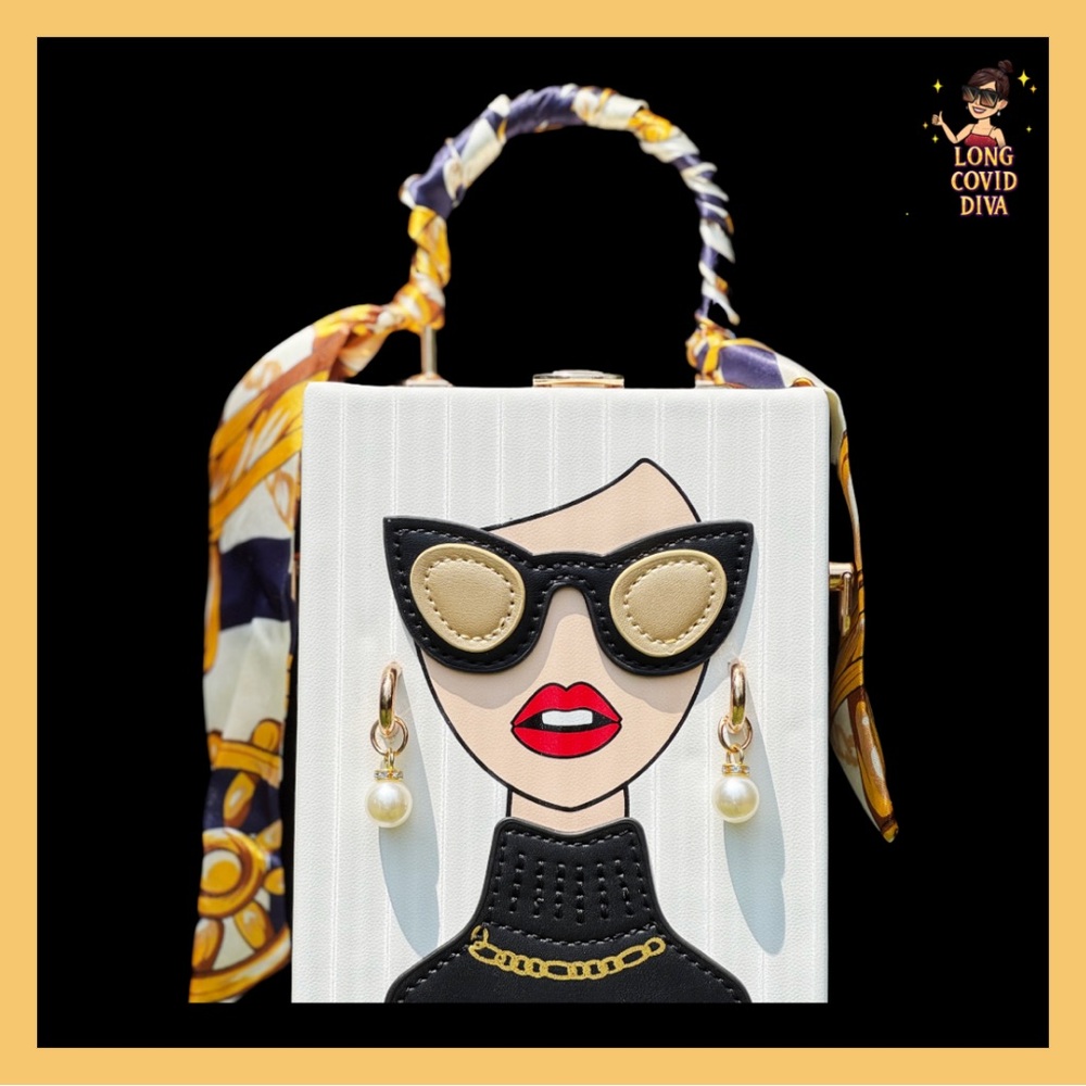 🤍💎Modern-Chic Handbag, w/ Intriguing Design, Fun Features, & Removable Strap